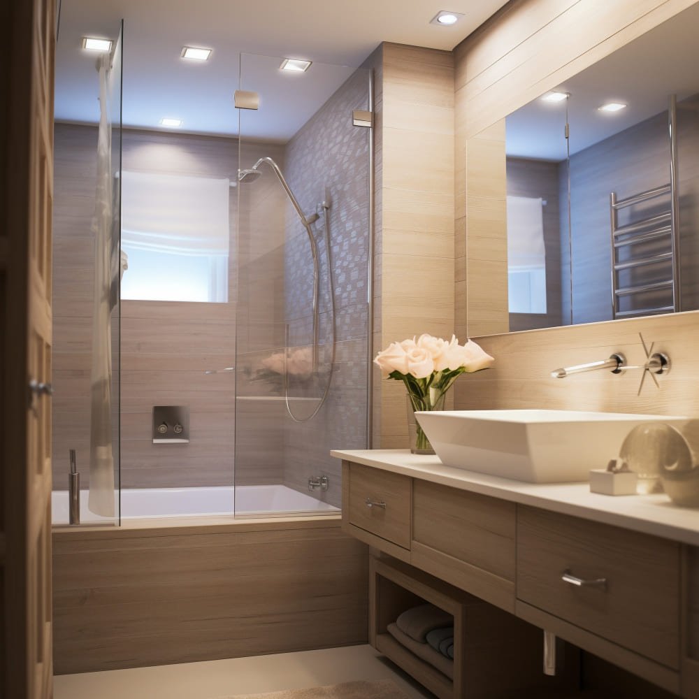 Aménagement baignoire-douche Hendaye - Solution mixte