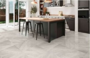 suelos en color gris porcelanico brillo cocina jasper lux