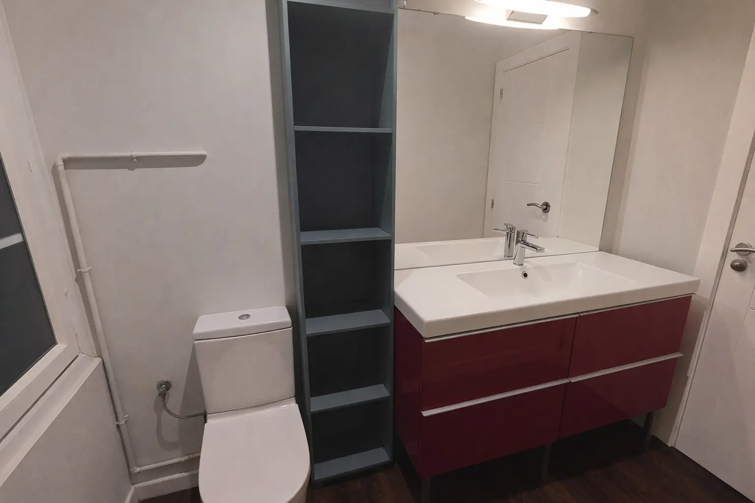 resultado reforma de baño de 3 m² en Galtzaraborda, Errenteria, con ducha de 90×120 y mueble donde había bañera y bidé