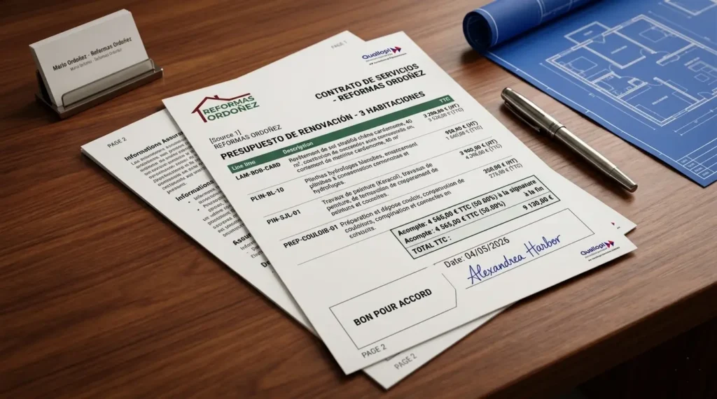 Presupuesto de reforma desglosado por partidas, empresa de reformas en Irún