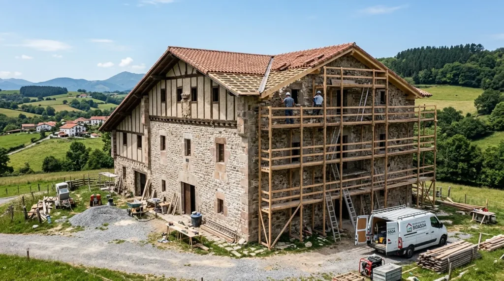 Precio de rehabilitación de casa antigua en la zona vasca — caseríos y casas de pueblo — Reformas Ordoñez