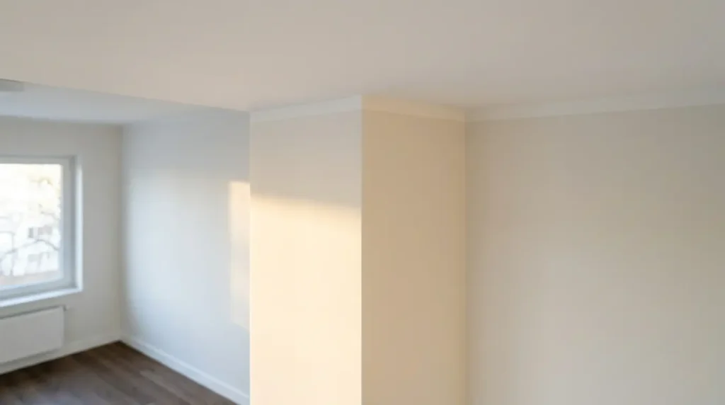 Detalle de calidad de pintura interior en piso de Irún — Reformas Ordoñez