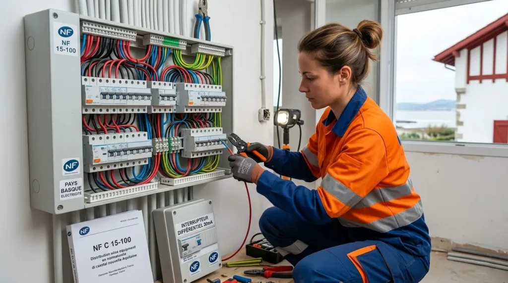 Reforma de instalación eléctrica en Hendaya según normativa NF C 15-100 — Reformas Ordoñez